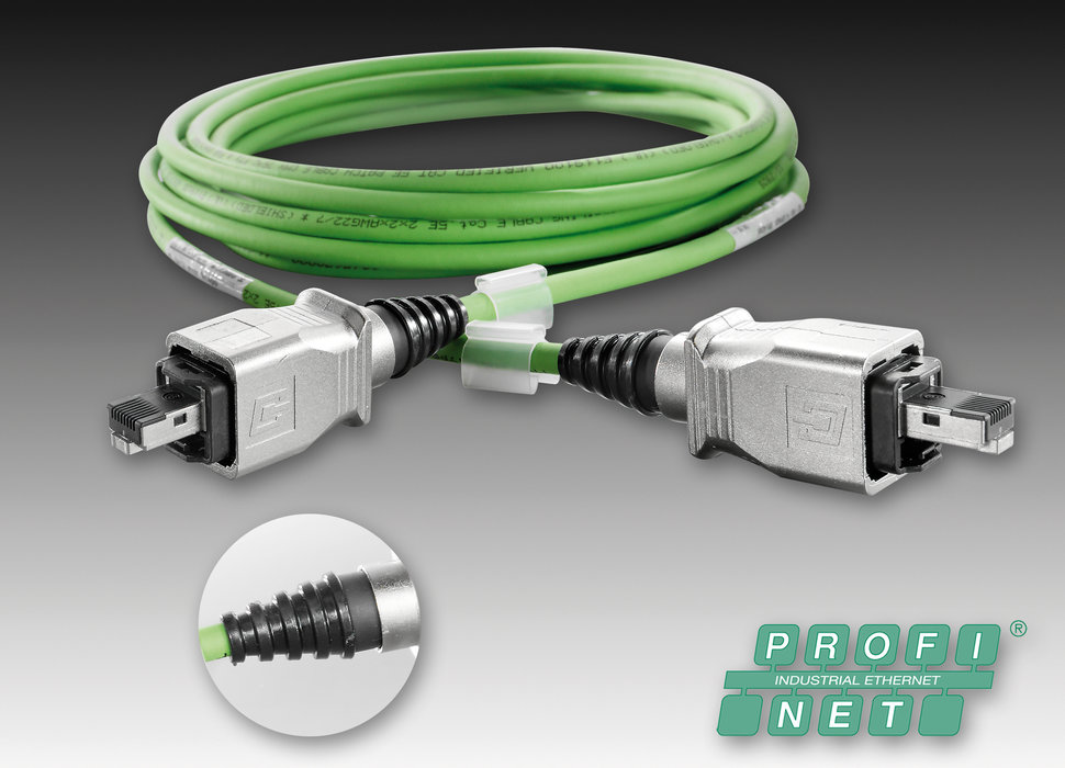 Câbles EI de Weidmüller pour PROFINET : les câbles Ethernet industriels surmoulés avec connecteurs PushPull offrent une solution de connectivité fiable pour le déploiement dans les applications industrielles